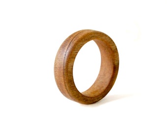 Cherry wood ring, Eco-friendly wood ring, Handcrafted wooden ring, Wood men's ring, wood band, Custom engraved ring, Wood wedding ring men