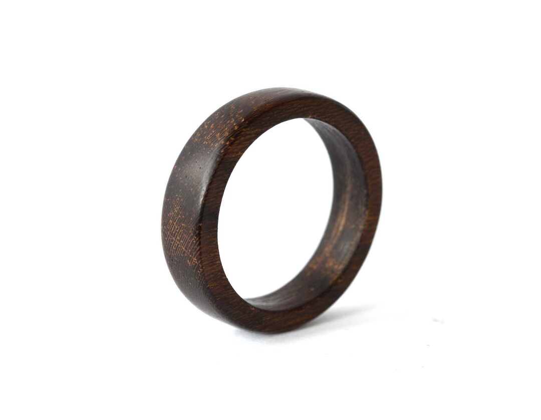 Wood Promise Rings Ziricote Wood Ring, Mens Wedding Ring Wood, Wood Ring With Engraving ...