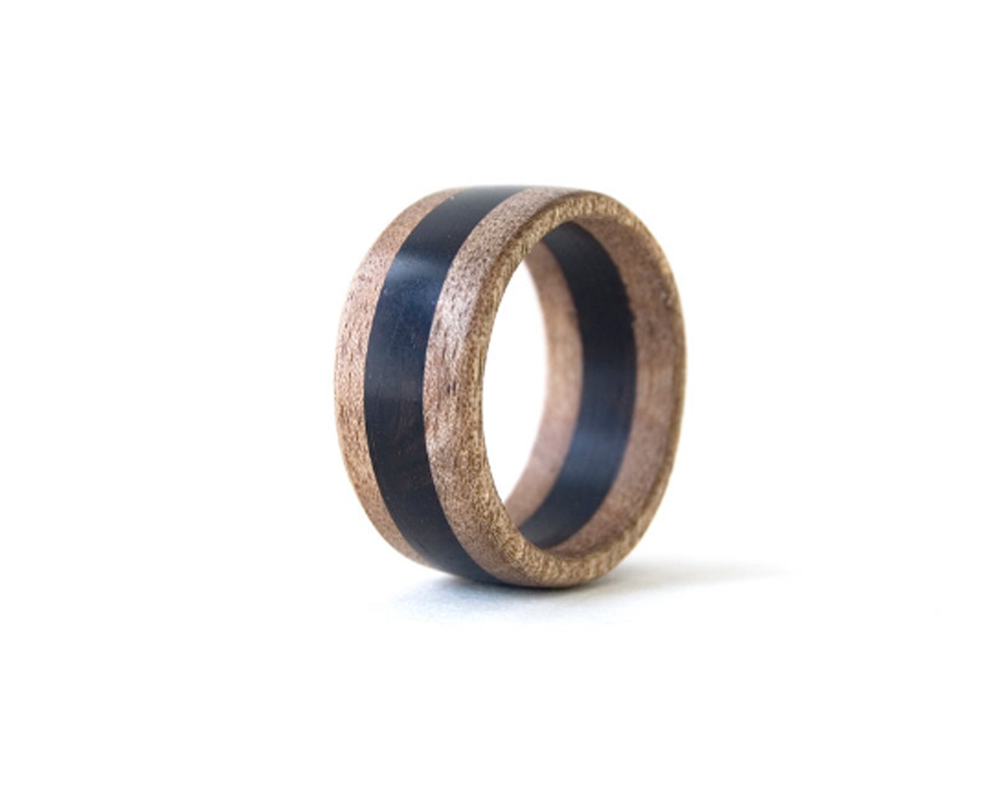 Wood Promise Rings Couple Matching Rings, Wood Promise Rings for Couples, Two Tone Wedding ...