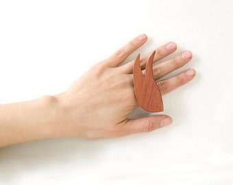 Unique ring, wood ring women, statement ring, wood ring, wooden rings for women