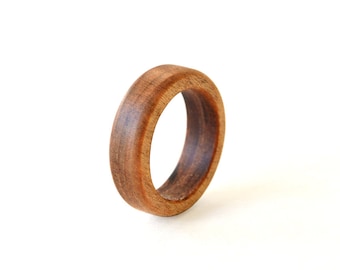 Mens promise ring, Wooden ring, mens wood wedding band, engraved ring, wooden wedding ring