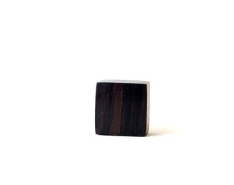 Single stud earring, black wood stud earring, Ebony wood earrings, single earring, wooden earrings