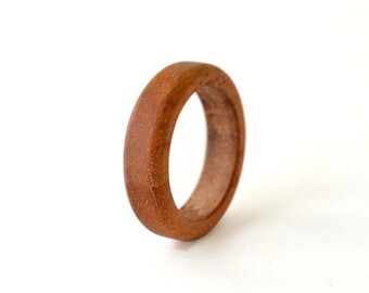 White ebony wood ring, Wood ring, Ebony ring, Engraved ring, Wood engagement ring, Mens ring