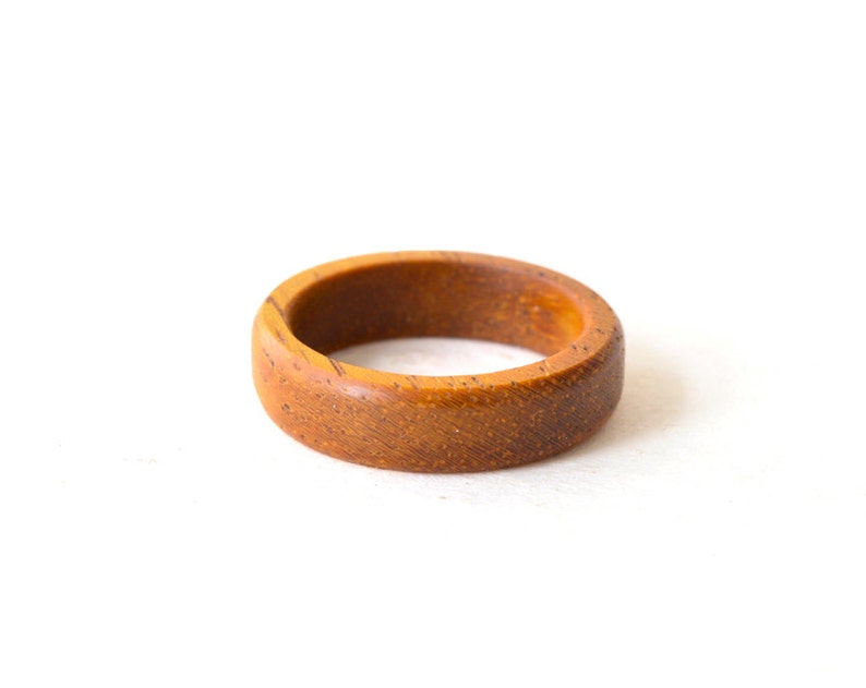 Teak wood ring, Couples wedding bands, Wood band, Male wedding band, custom ring, wooden ring image 2