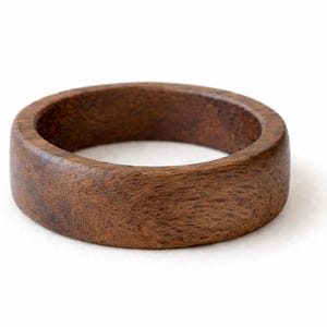 Walnut ring, Wooden ring, Male Wedding Band, Inside engraved ring, Mens wood ring, Couples wedding bands, Initial ring, Promise ring for him image 9