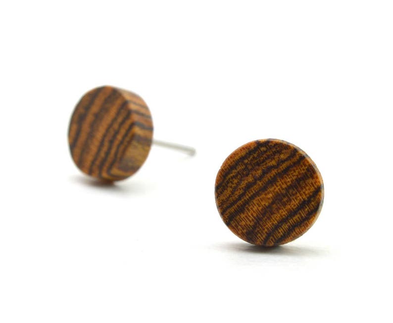 Mens earrings wood earrings stud earrings post earrings Etsy