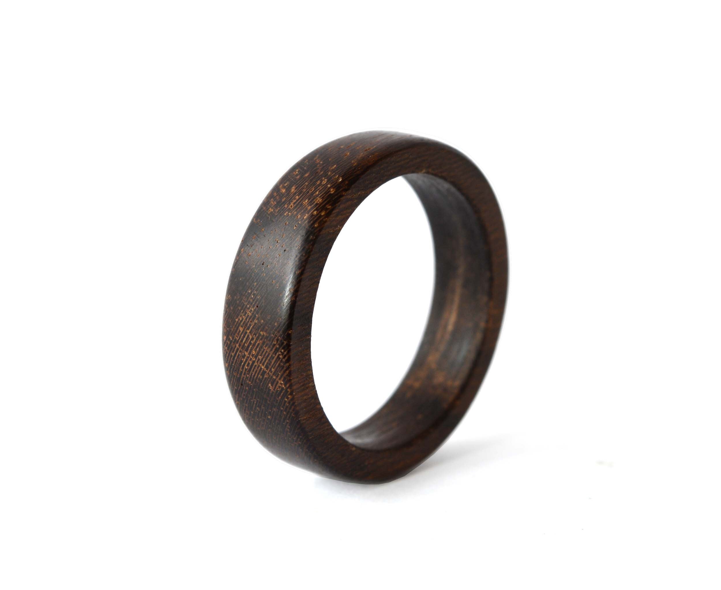 Wood Promise Rings Ziricote Wood Ring, Mens Wedding Ring Wood, Wood Ring With Engraving ...