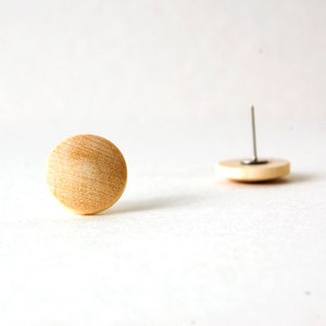 Wood stud earrings, wood girls earrings, stud earrings