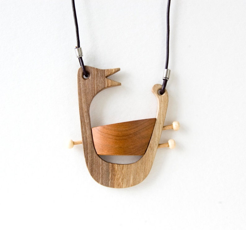Wooden Pendant Wooden Necklace Natural Necklace Women Etsy