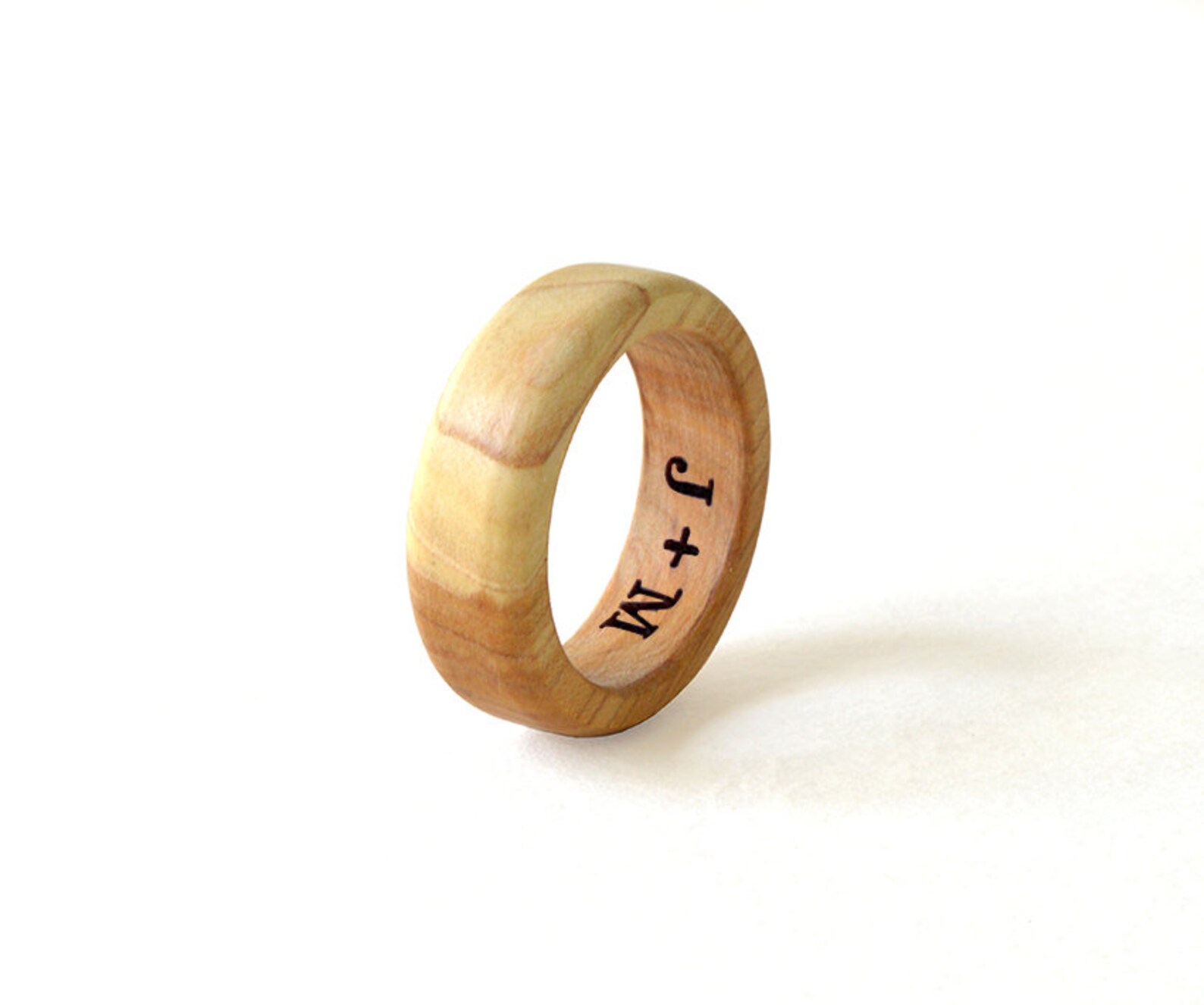 Wood Ring Men Promise Ring for Her Wood Ring Men Wedding Etsy