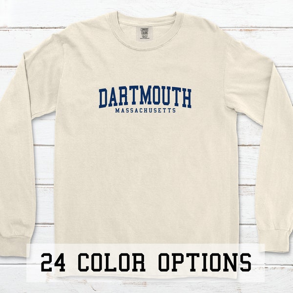 Comfort Colors Dartmouth Massachusetts long sleeve t-shirt