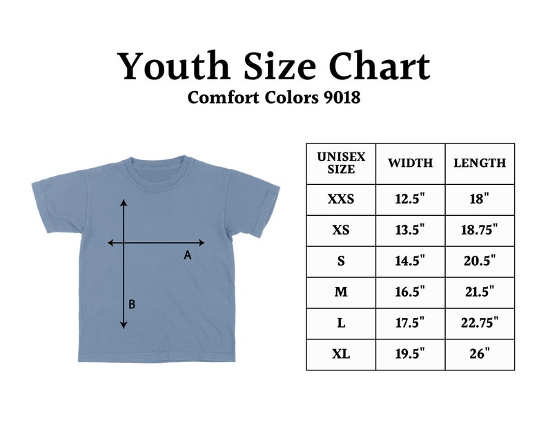 Youth Comfort Colors Custom Text or Image Personalized youth short sleeve t-shirt image 7