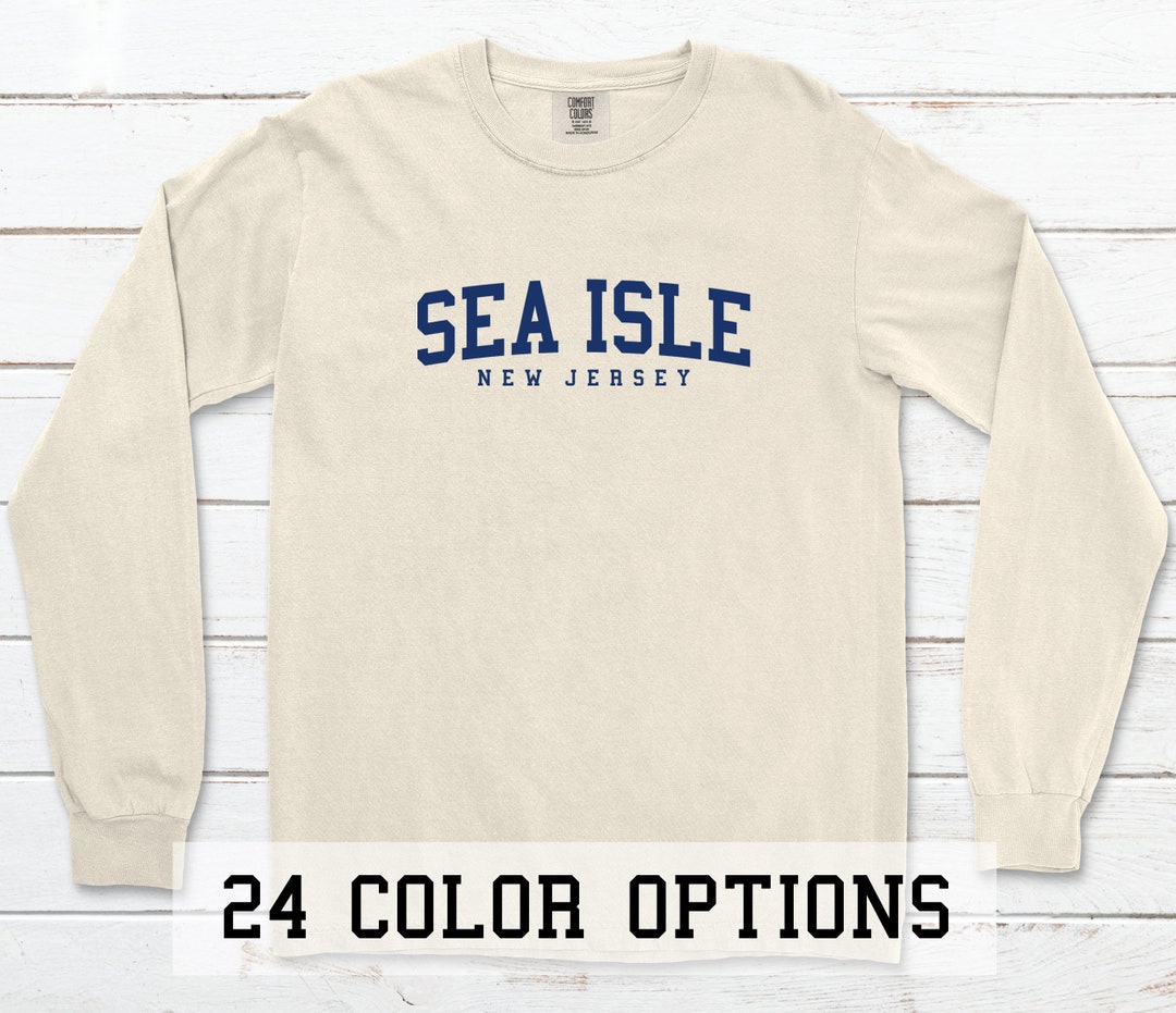 Comfort Colors Sea Isle New Jersey Long Sleeve T-shirt - Etsy