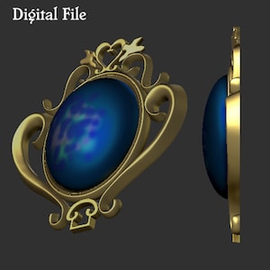 Princess Peach brooch 3D model *STL digital file*