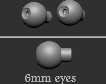 6mm doll eye base  *STL digital file*