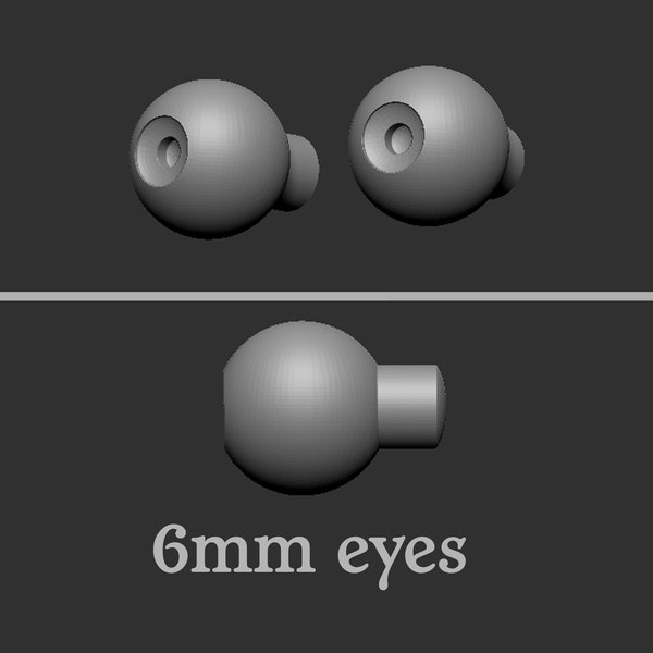 6mm doll eye base  *STL digital file*