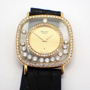 Chopard Happy Diamonds Wristwatch 18K Gold 2220 Swiss Made