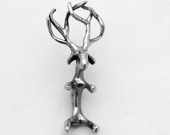 Broche orignal en fonte d'argent sterling