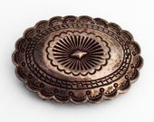 Navajo Concho Belt Buckle Sterling Silver