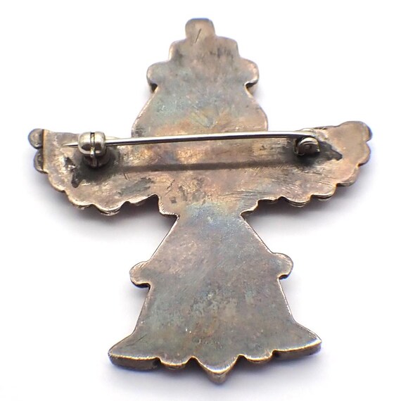 Zuni Knifewing Dancer Pin Multi Stone Inlay Sterl… - image 3
