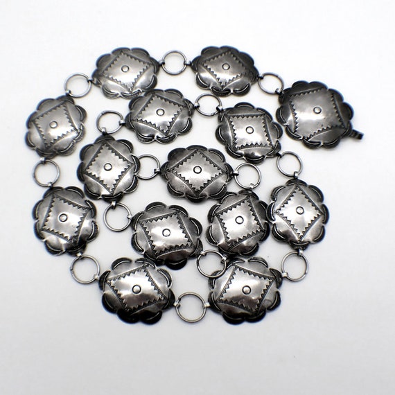 Native American Concho Belt Sterling Silver - Etsy display picture 2