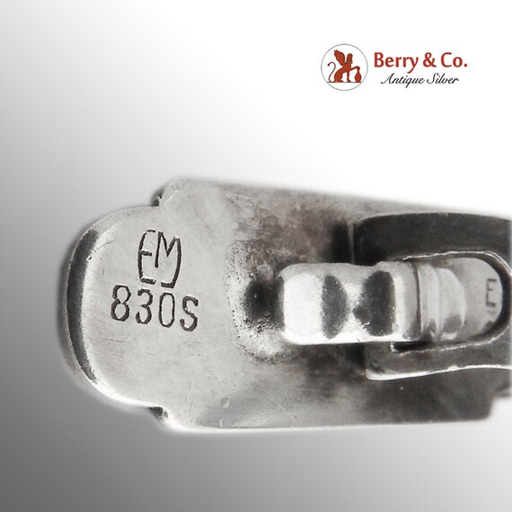 Scandinavian Ornate Oval Cufflinks 830 Silver - image 3