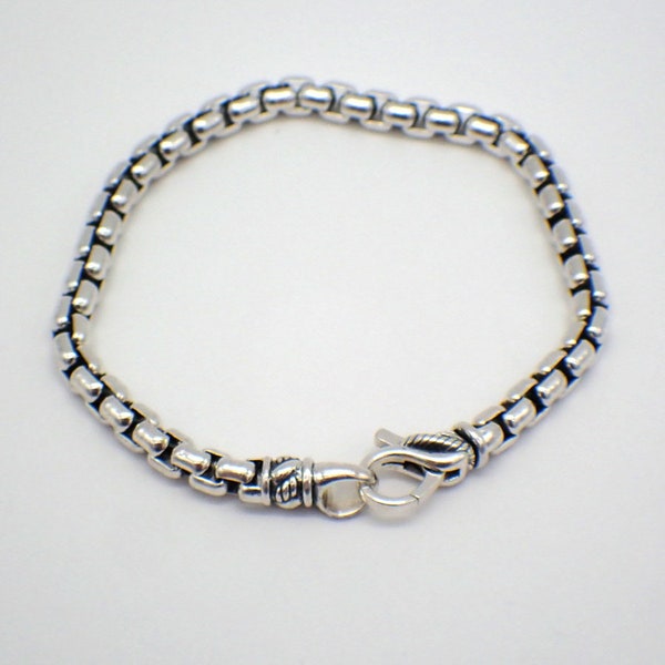 John Hardy Jai Round Box Chain Bracelet Sterling Silver