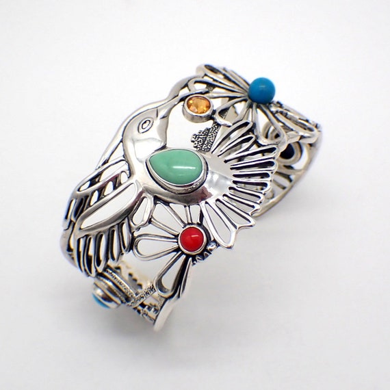 アポガドブレスレット Multi Stone Hummingbird Bracelet Sterling Silver Fritz Casuse