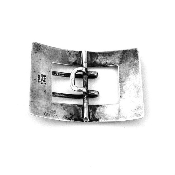 Scroll Engraved Rectangle Belt Buckle William Ker… - image 2