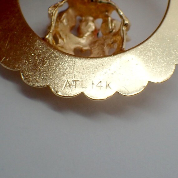 Happy Birthday Charm 14K Gold Glass Gems - image 3