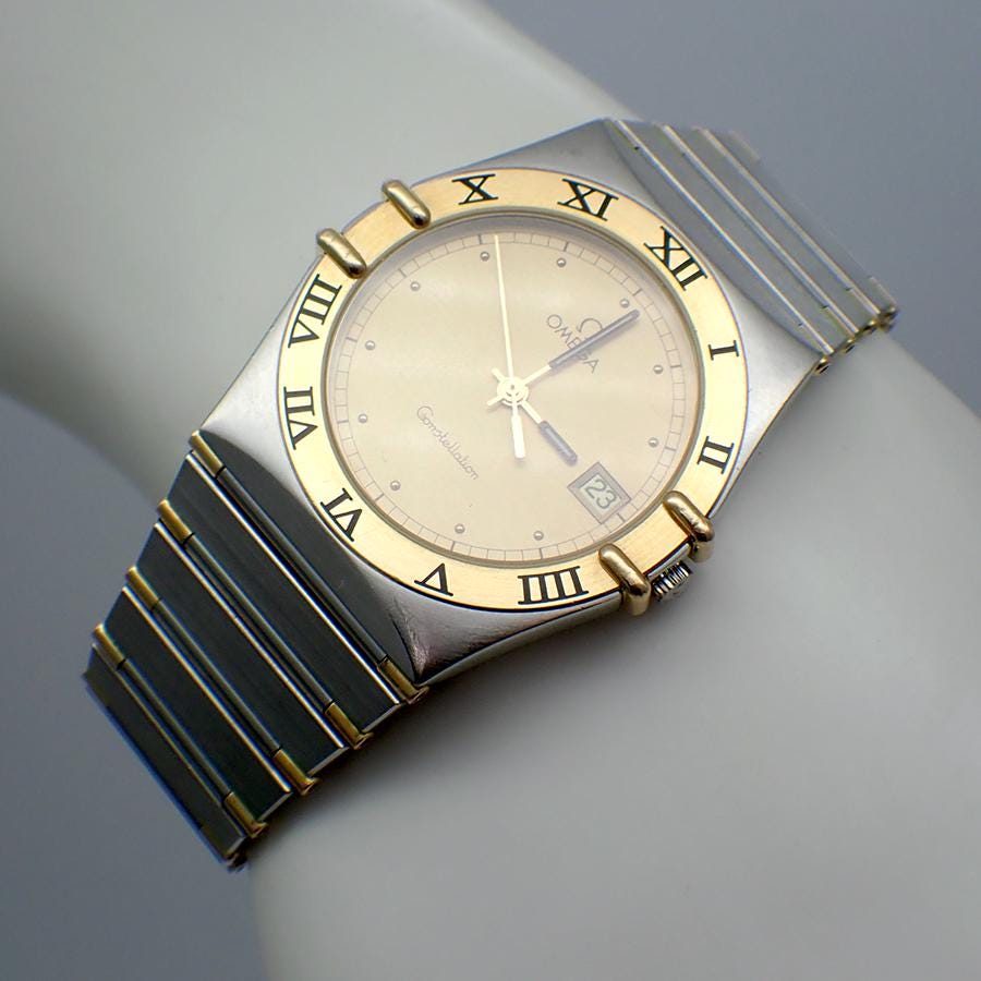 Omega Constellation Two Tone Watch 32mm Quartz Date
