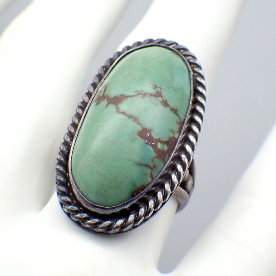 SILVER925 BIG TURQUOISE RING/シルバー/リング 925 Silver Big Turquoise Ring - Online Silver Jewelry Ring
