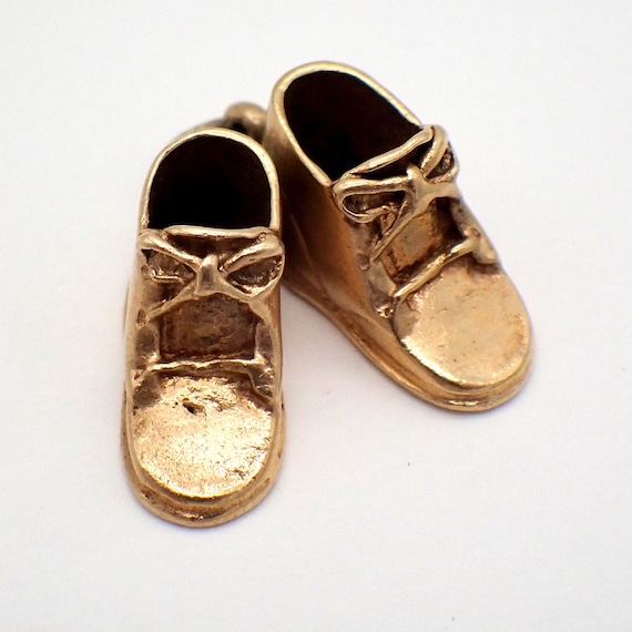 Baby Shoes Charm 14K Yellow Gold