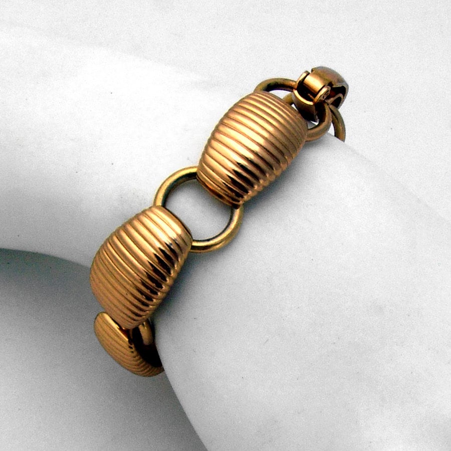 Christian Dior Bracelet Gold Tone Links Germany - Etsy Christian Dior Bracelet Gold Tone Links Germany - Etsy