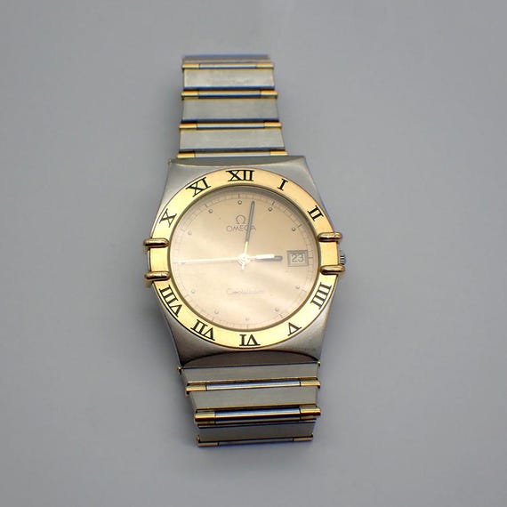 Omega Constellation Two Tone Watch 32mm Quartz Date Indicator - Etsy