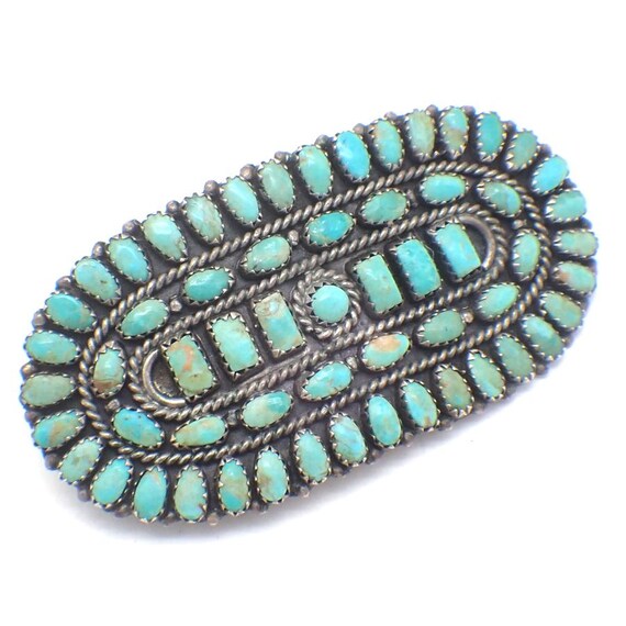 Navajo Turquoise Barrette Hair Clip Sterling Silver - Etsy display picture 1