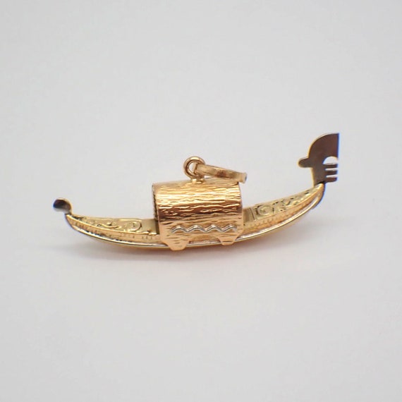 Gondola Boat Charm Pendant 18K Gold