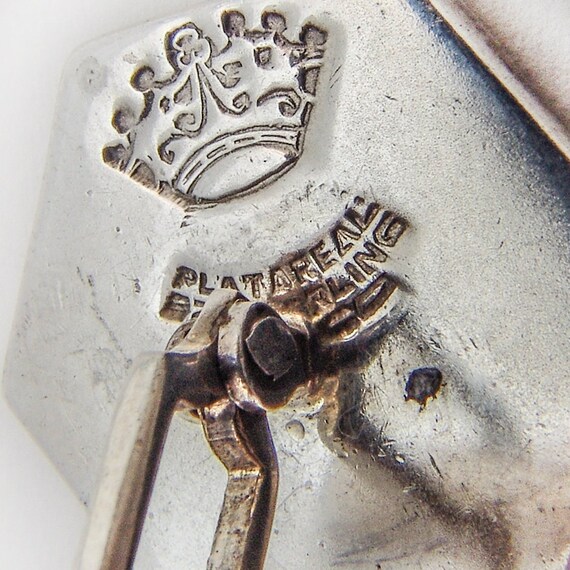 Gilt Mayan Calendar Hexagonal Cufflinks Sterling … - image 4