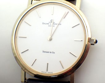 Baume Mercier Dress Watch 14K Gold Swiss Made for Tiffany  display picture 1