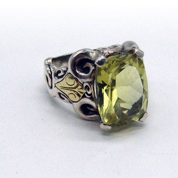 Ann King Citrine Statement Ring Sterling Silver 1… - image 3