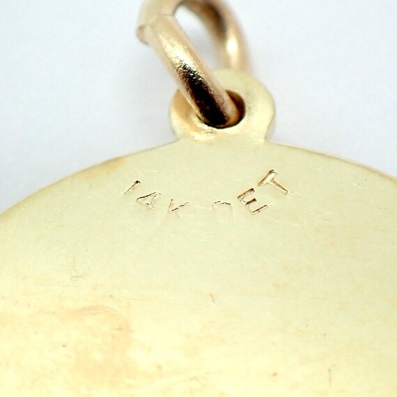 Leo Zodiac Sign Charm Pendant 14K Gold - image 3