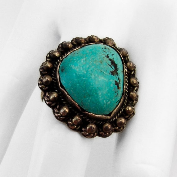 Beatrice Kee Navajo Turquoise Ring Sterling Silver