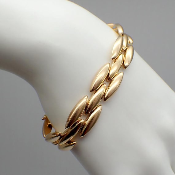 Cartier Gentiane Three Row Rice Link Bracelet 18K Yellow Gold - Etsy