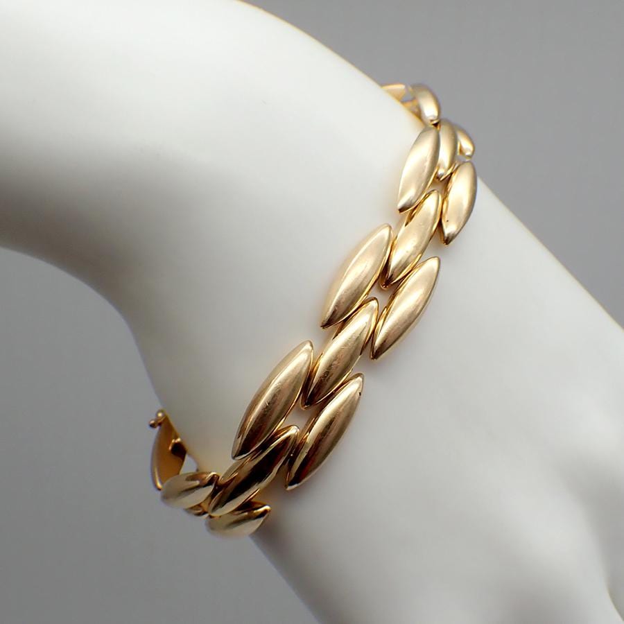 Cartier Gentiane Three Row Rice Link Bracelet 18K Yellow Gold - Etsy