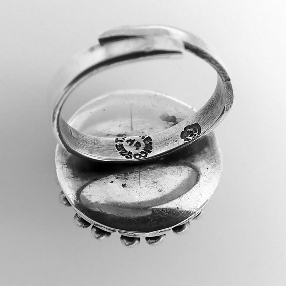 Bead Design Statement Ring Sterling Silver Mexico… - image 3