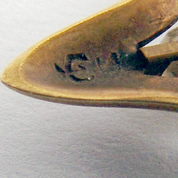 SaLe! sALe! Art Nouveau Stick Pin 14K Gold Pearl - image 5