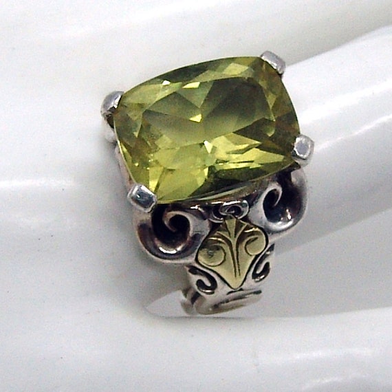 Ann King Citrine Statement Ring Sterling Silver 1… - image 2