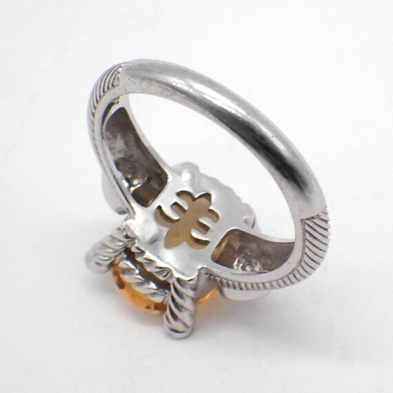 Judith Ripka Citrine CZ Ring Sterling Silver - image 3