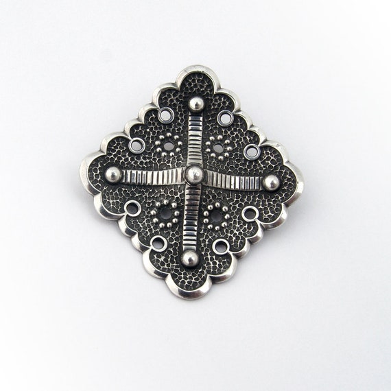 Finnish Kalevala Koru Brooch 916 Silver Helsinki 1