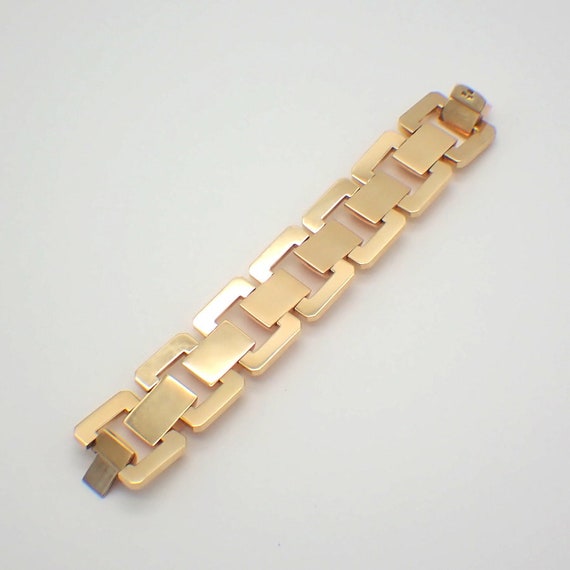 Massive Chain Bracelet Two Tone 14K Gold Foro Ita… - image 5